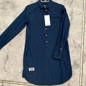 BNWT- Lacoste Tennis long sleeve denim Shirt Dress